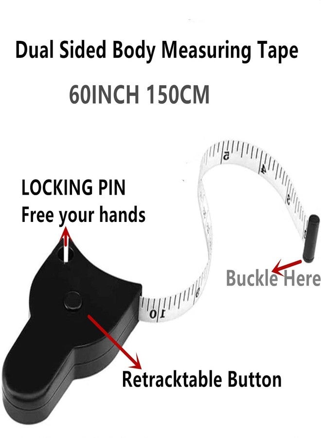 DS Enterprise Automatic Telescopic Tape Measure, Portable 60inch with Lock Pin and Push Button Retract Self Tightening for Body Waist Hip Bust Arms Measuring Ruler Accurate Sewing Tape (1) - Image 4